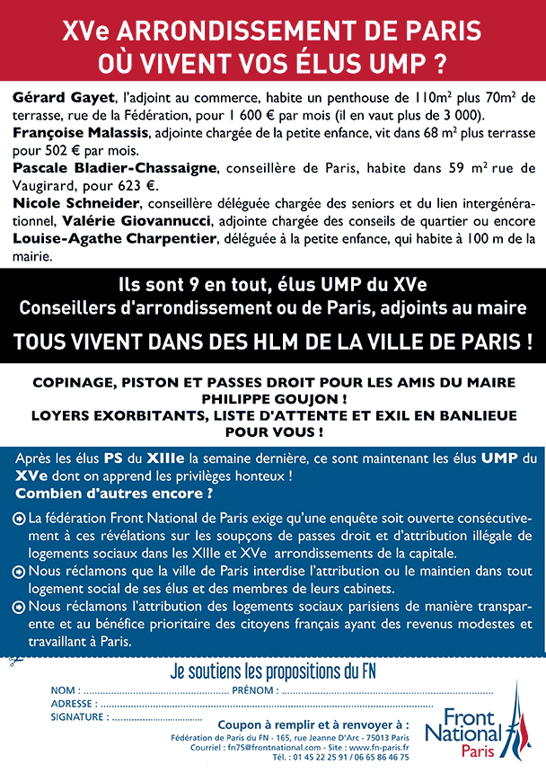 Attributions d'HLM aux élus parisiens : UMPS à tous les étages