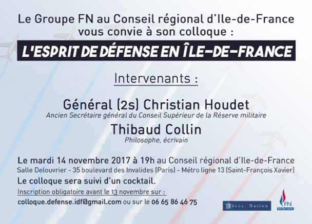Colloque "L'esprit de défense en Ile-de-France"
