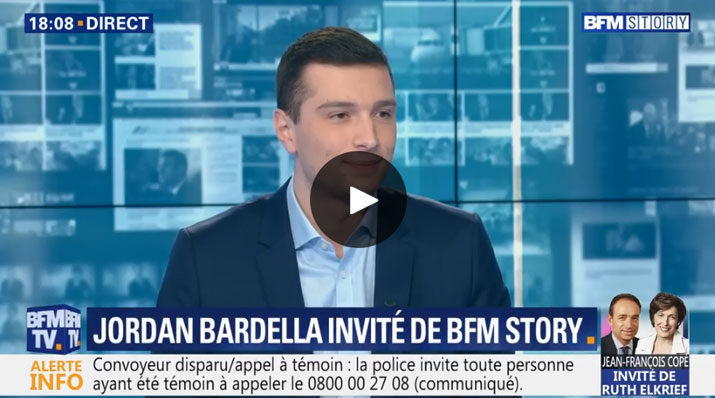 Jordan Bardella sur BFM TV