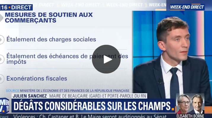 Julien Sanchez sur BFM TV