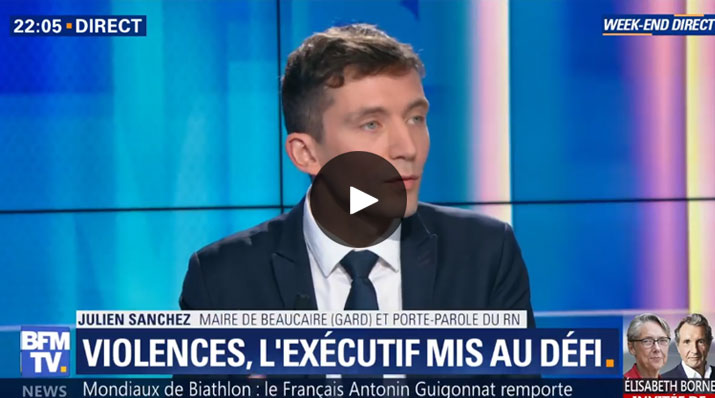 Julien Sanchez sur BFM TV
