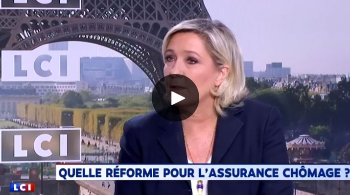 Marine Le Pen  sur LCI