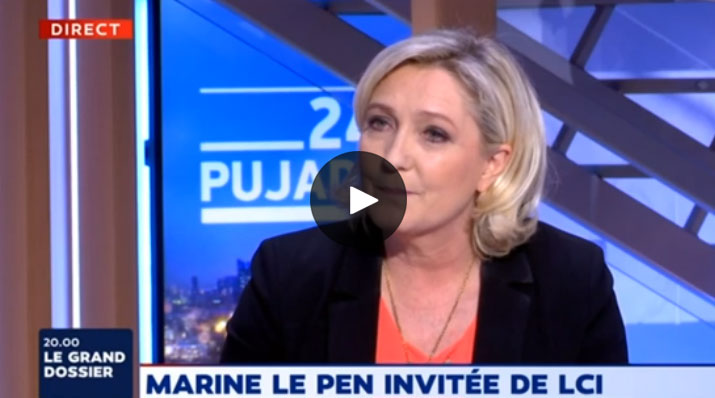 Marine Le Pen  sur LCI