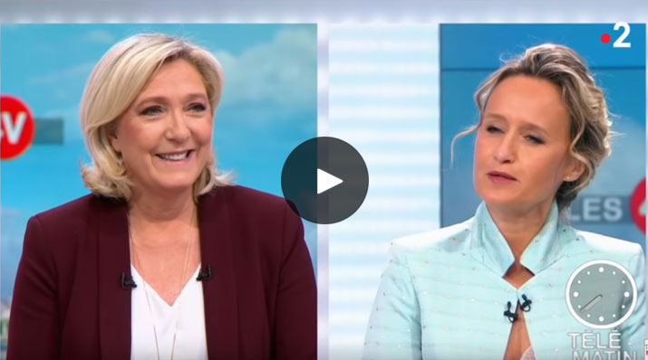 Marine Le Pen  sur  France 2