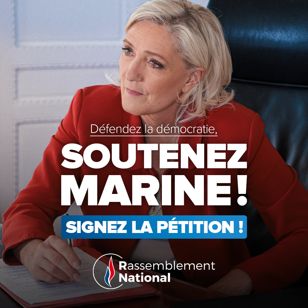 Rassemblement National - Défendez la démocratie, soutenez Marine !